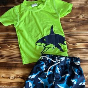 Toddler Boy Shark Swim Set